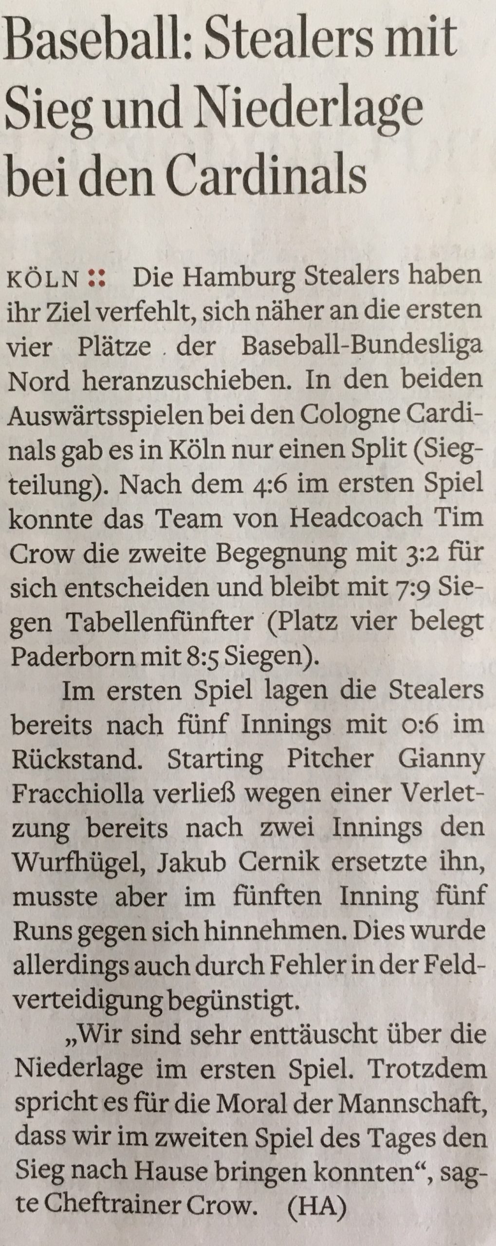Hamburger Abendblatt, 2.5.2018