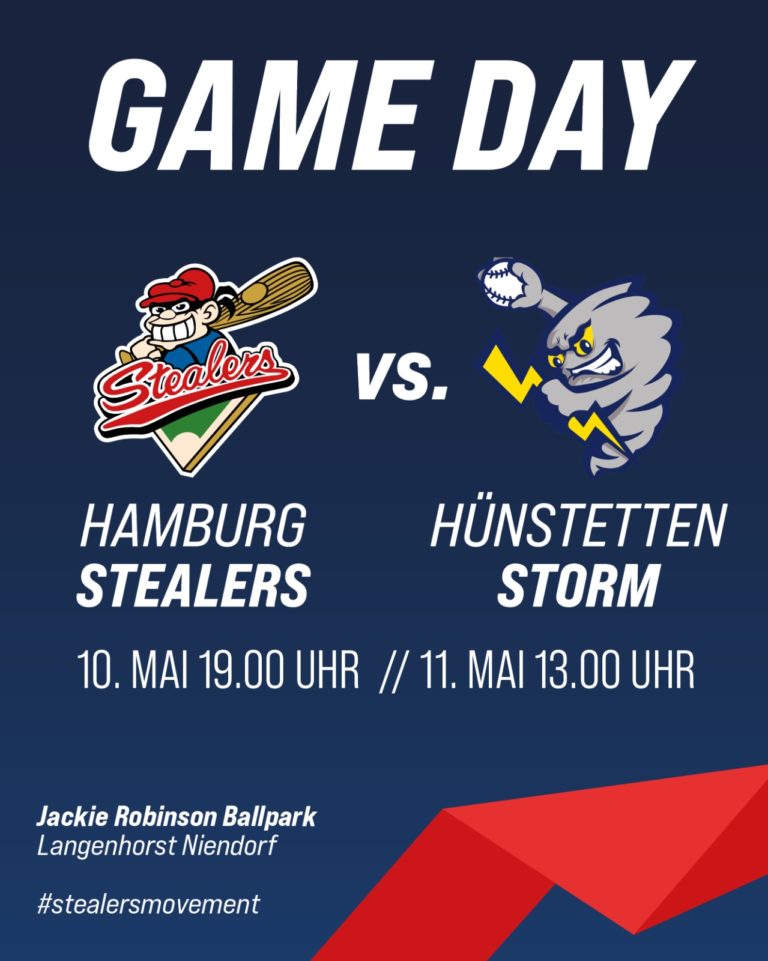 Hamburg Stealers empfangen Hünstetten Storms – Baseball-Wochenende mit vielen Highlights