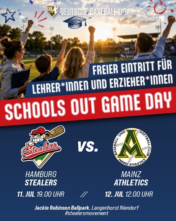 Ferienstart im Ballpark: Hamburg Stealers laden Lehrkräfte und Erzieher ein